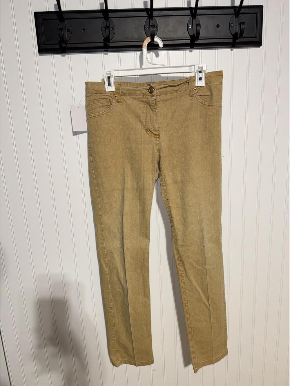 Gold Flava Juniors 14 Tan Mustard Straight Leg Stretch Pants